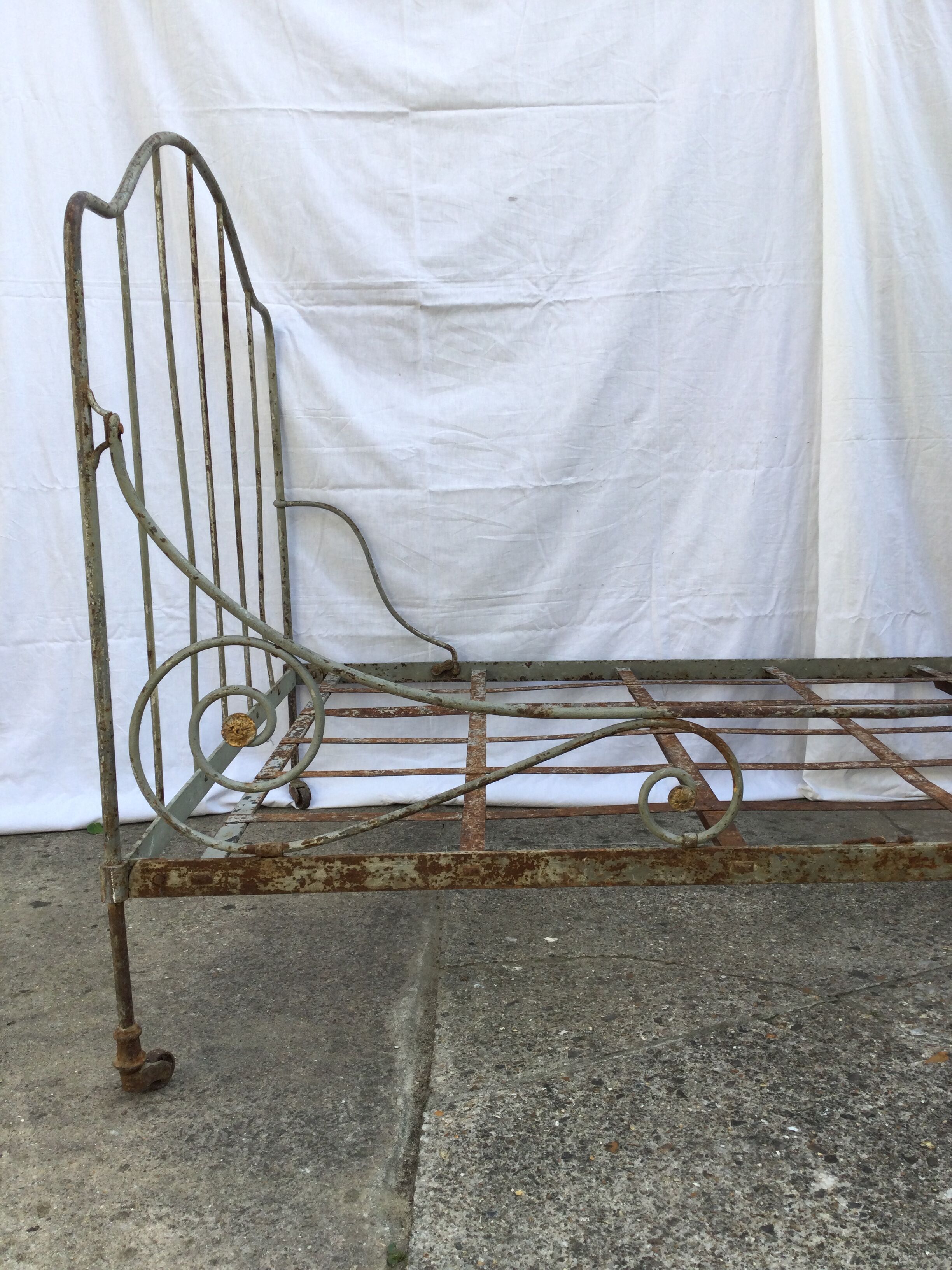 Wrought iron folding bed