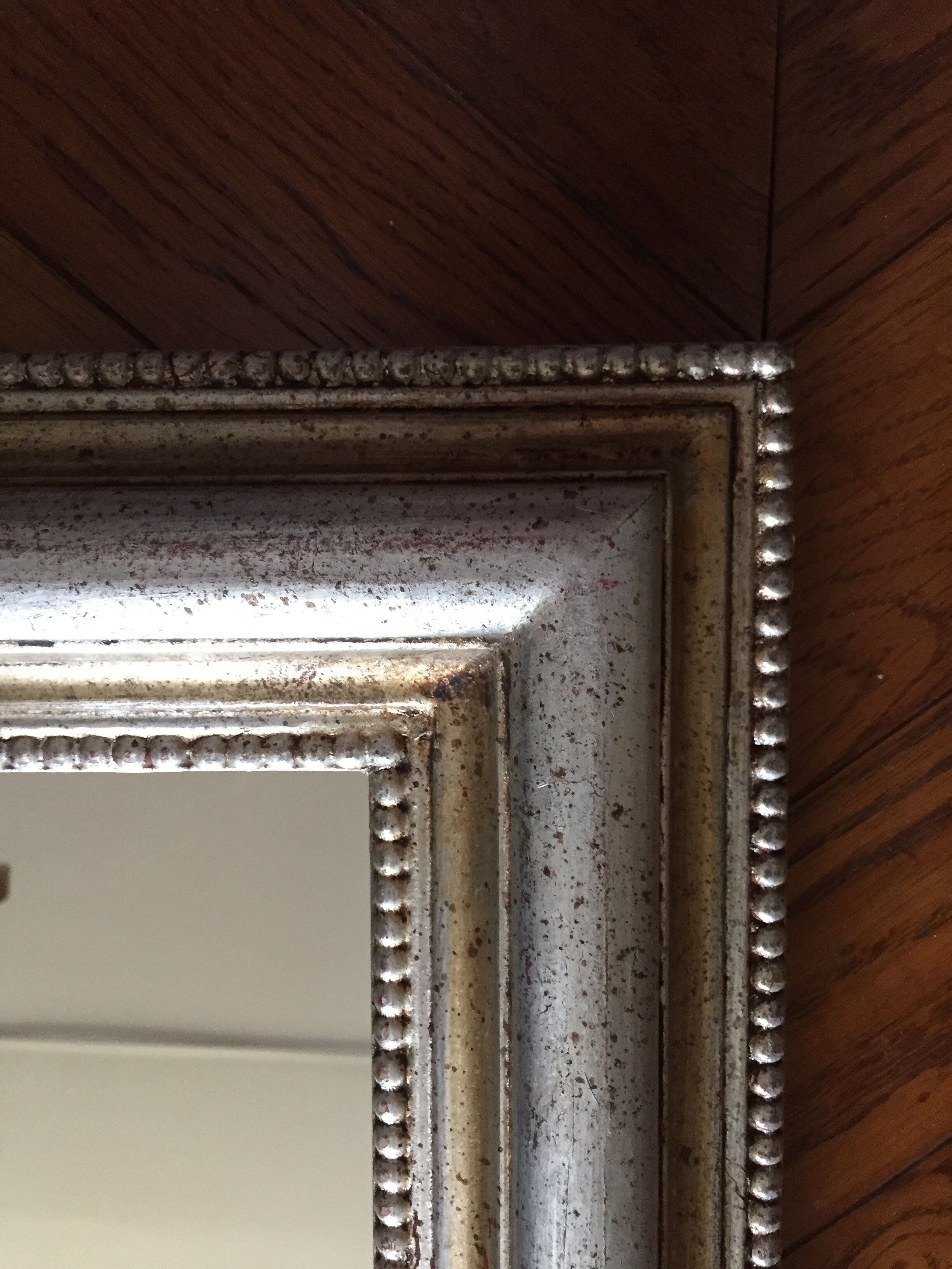 Louis Philippe mirror wooden gold/silver 84 x 53 cm