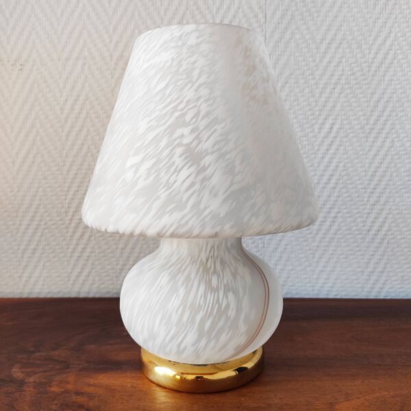 Lampe champignon vintage en verre de Murano