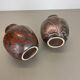 Ensemble de 2 vases en poterie Fat Lava Abstract Conçu par Ruscha, Allemagne, années 1960