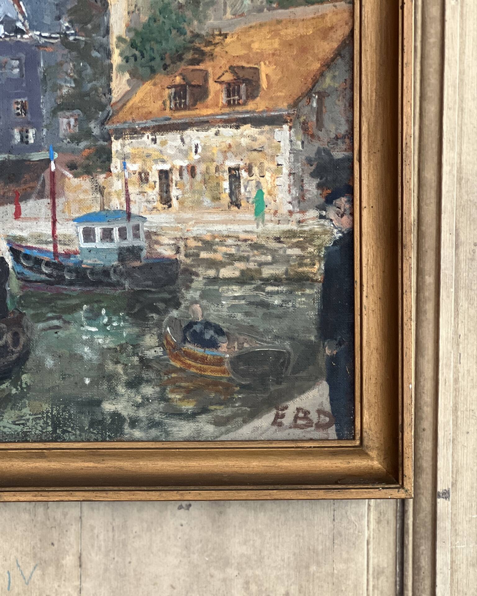Huile sur toile Honfleur