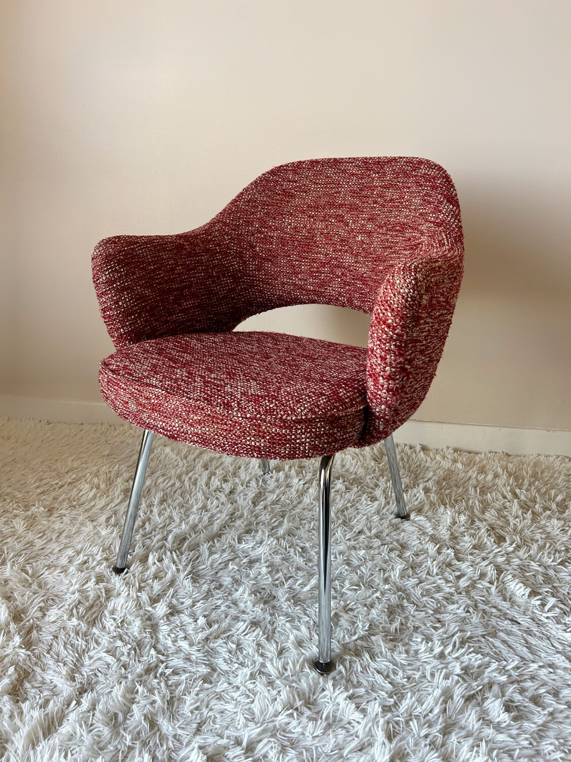 Knoll chair and footrest 1960s