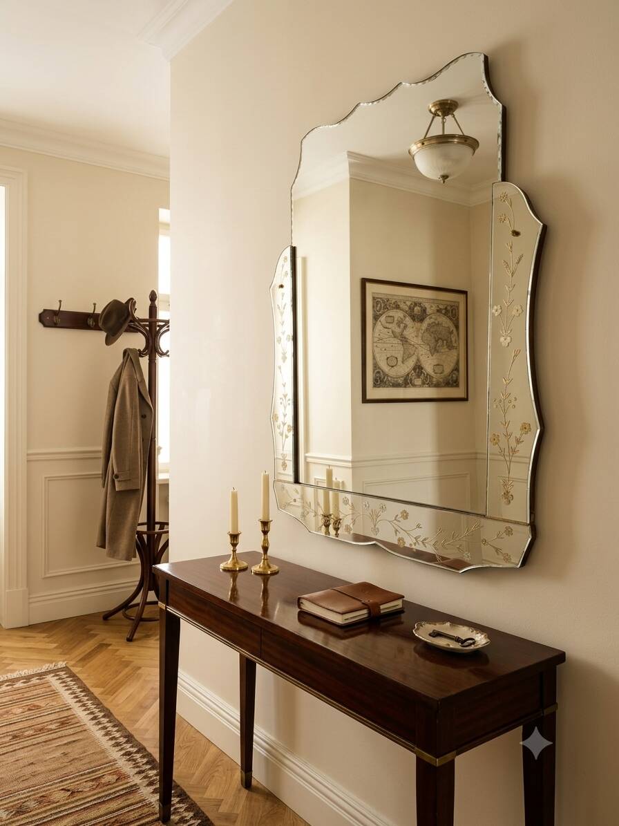 Venetian mirror Art Deco 1930s/40s