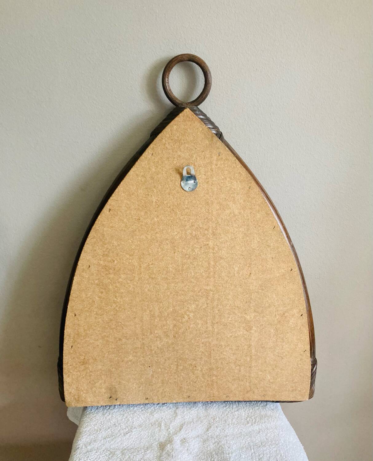 Miroir  Vintage en Bambou Rotin années 1970