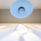 Vintage space age 1970 aluminum pendant light S