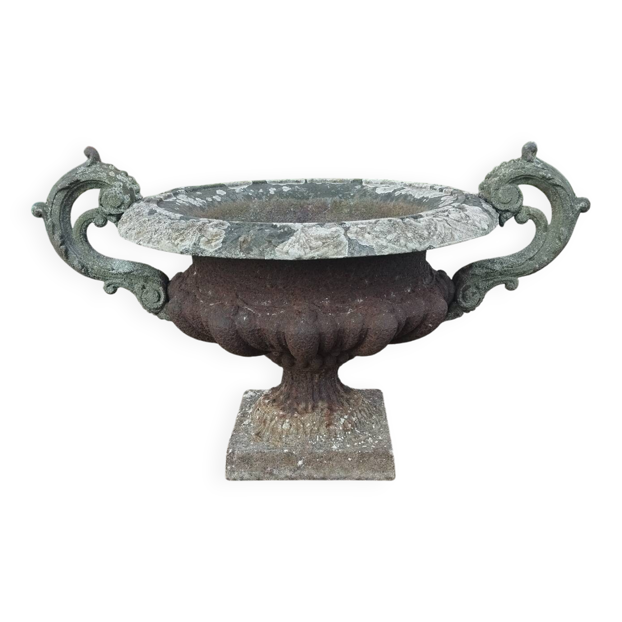 Old cast iron medicis planter vase
