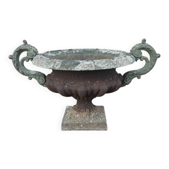 Vase jardinière medicis en fonte ancien