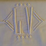 Monogrammed and embroidered sheet