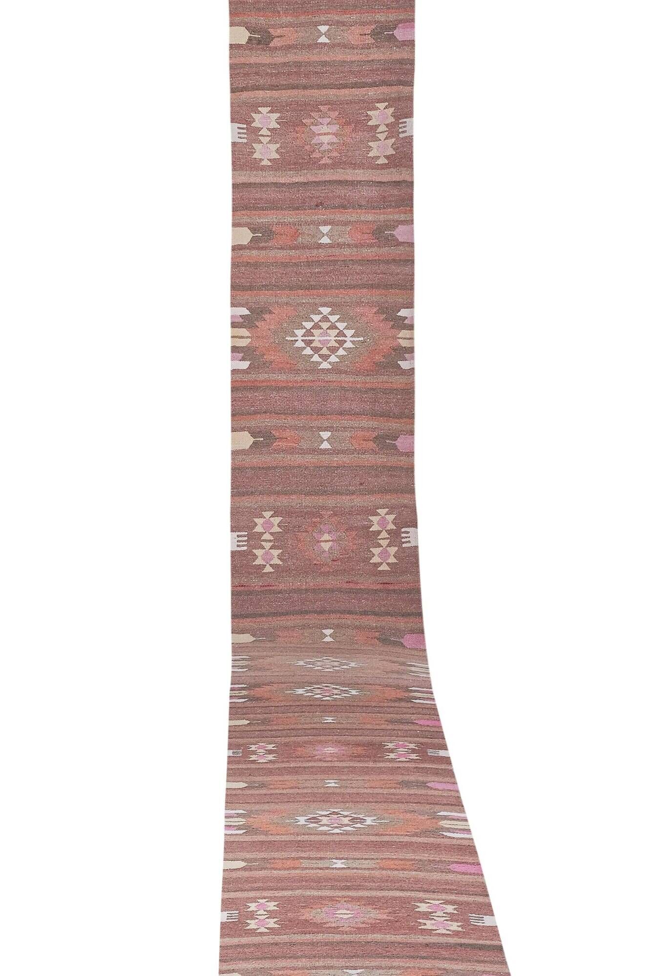 Vintage Turkish hallway rug 80x720 cm