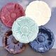 Lot 5 assiettes forme fleur vintage
