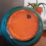 Large ceramic and rattan teapot from the 1950s Yvon Roy