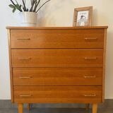 Vintage oak chest of drawers from the 1960s