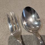 Silver plated stew spoon fork by Christofle Vendome