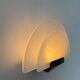 Vintage wall lamp "Diva" Ezio Didone for Arteluce, sandblasted glass and black metal, Italy 1970