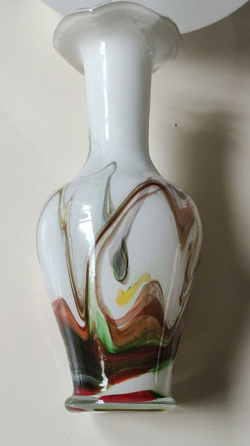 Vase in vintage blown opaline glass
