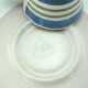 6 coffee cups - enamelled ceramic saucers