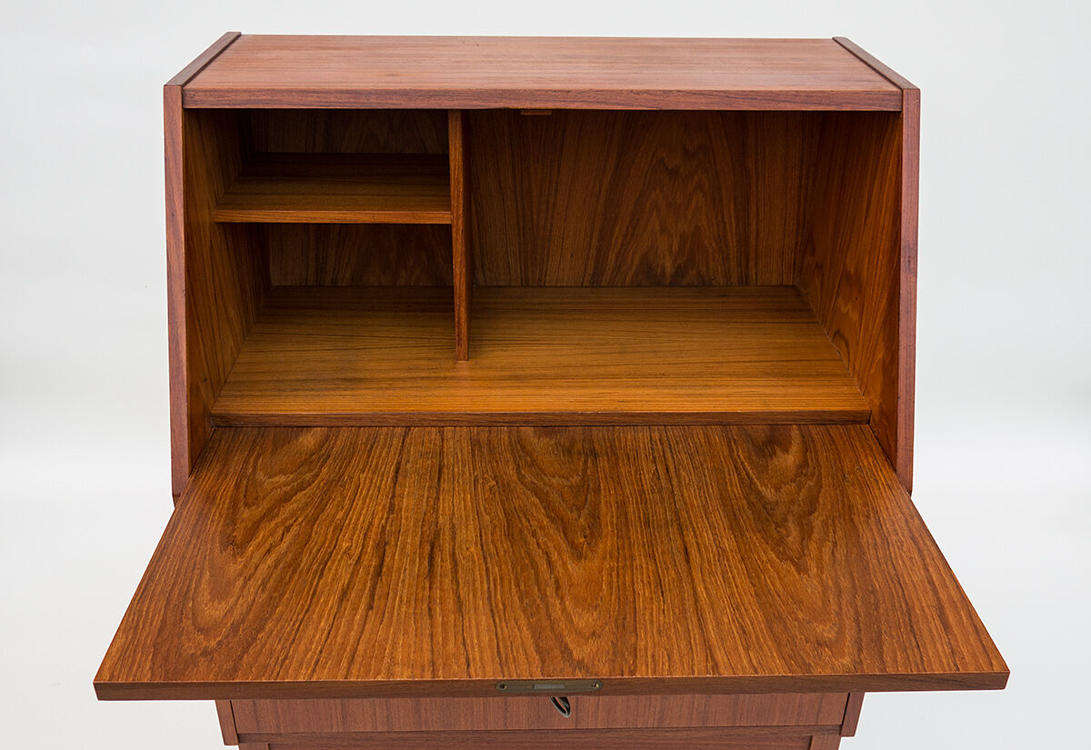 Danish teak secretary - desk by Tibergaard