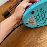 Blue memphis style table lamp