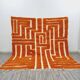 Tapis marocain berbère écru à motifs géométriques 200cmx25cm
