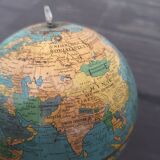 Old small metal globe "taride maps"
