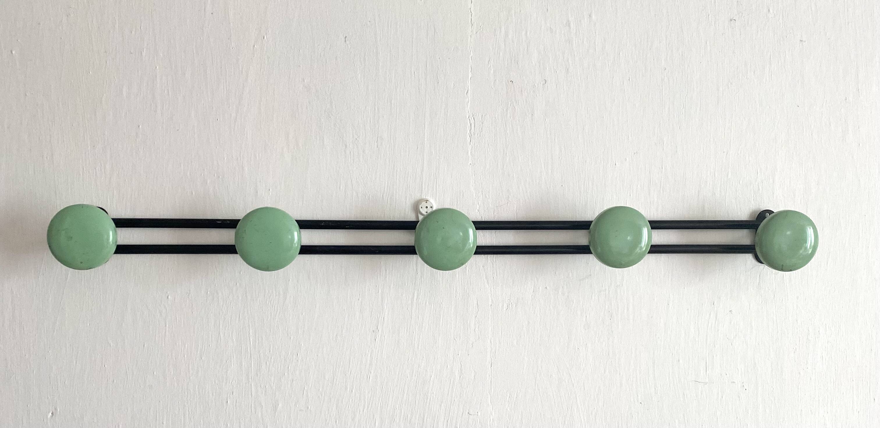 Vintage wall coat rack with 5 hooks