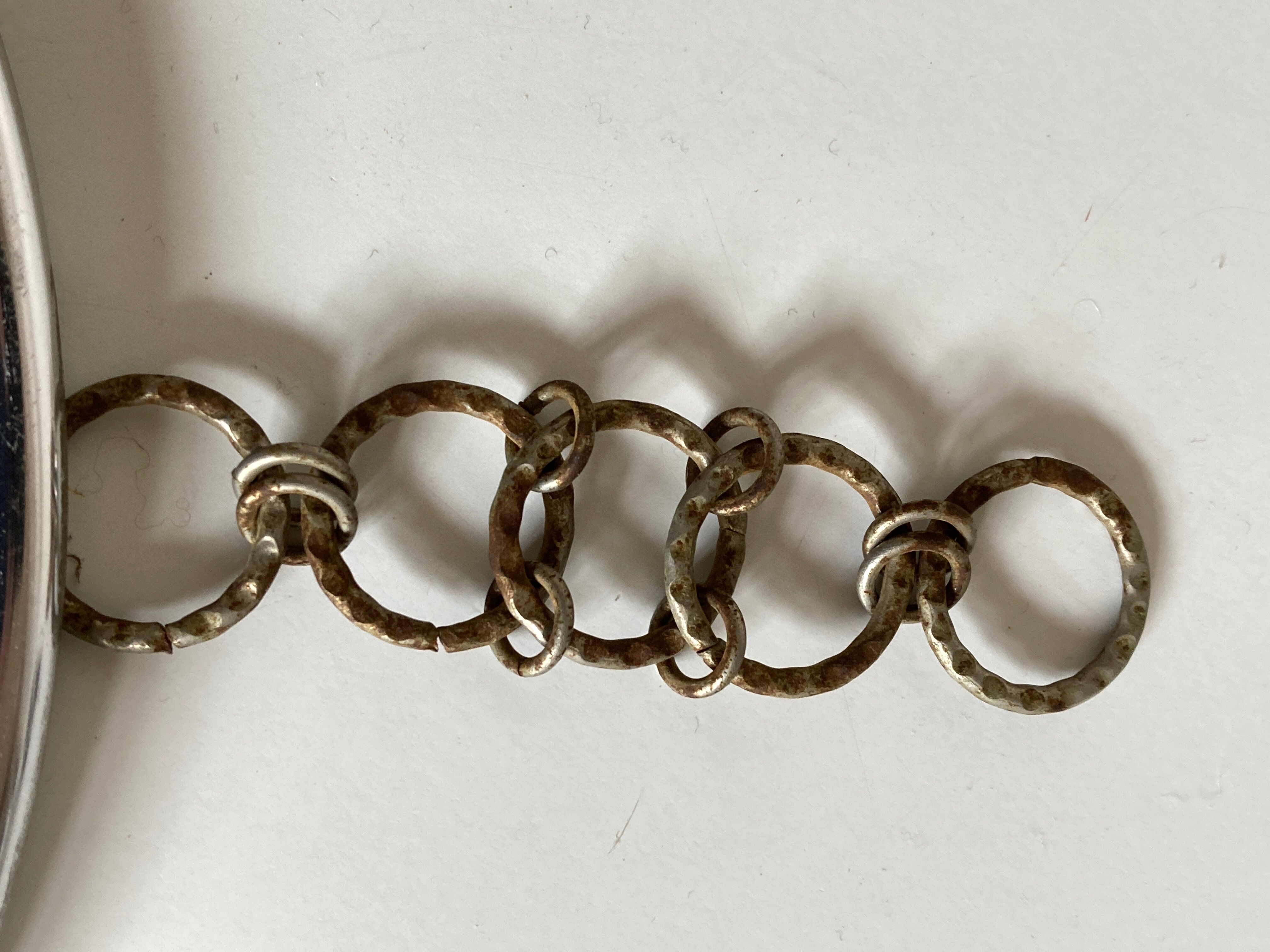 Mirror 1960 golden brutalist chain