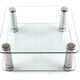 Italian Glass and Chrome Square Coffee Table by by Marco Zanuso for Zanotta, 1960s