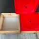 Paire de tabourets-coffres vintage IKEA en pin massif