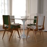 Pair of beech chairs from Maurice Pré