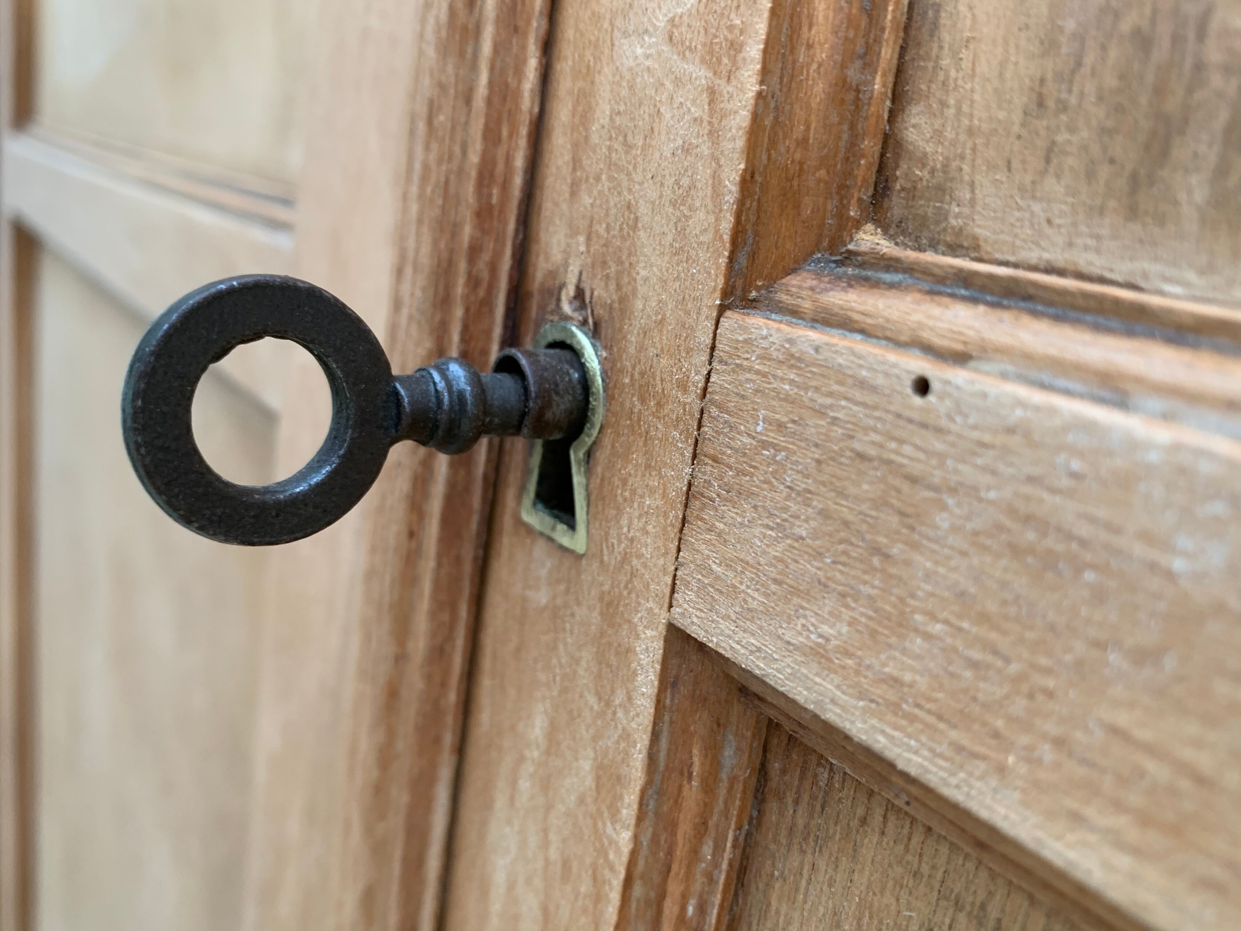 Paris raw wood cabinet 1950