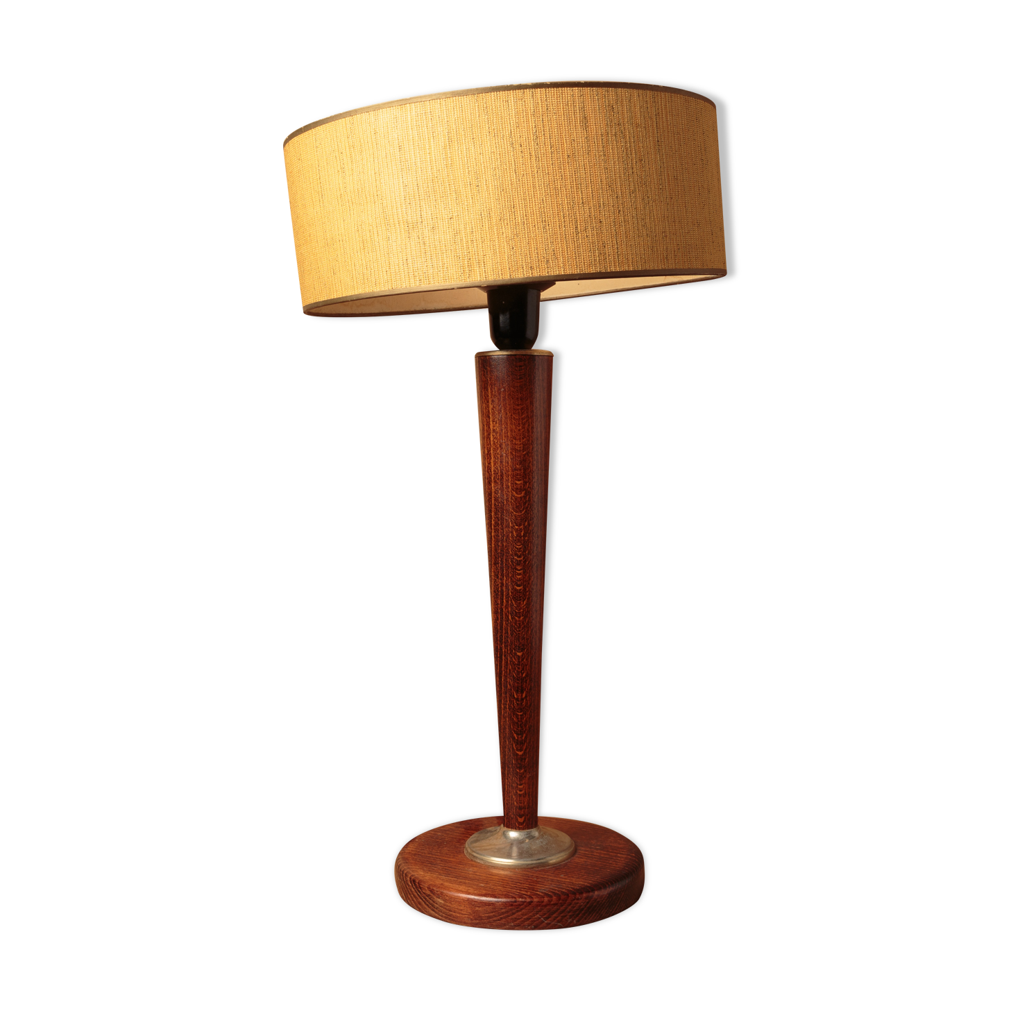 Desk lamp wood foot style mazda vintage 1950