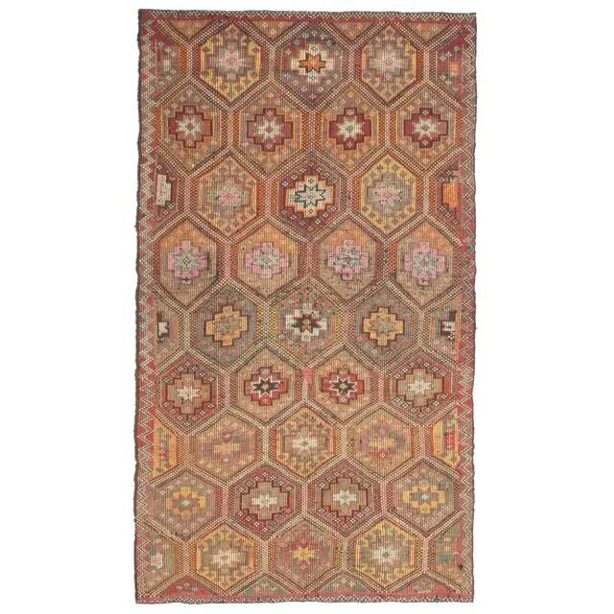 Vintage Turkish Oushak Handmade Wool & Cotton Brown Area Rug 164x288