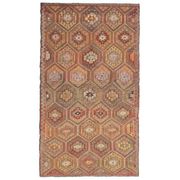 Vintage Turkish Oushak Handmade Wool & Cotton Brown Area Rug 164x288