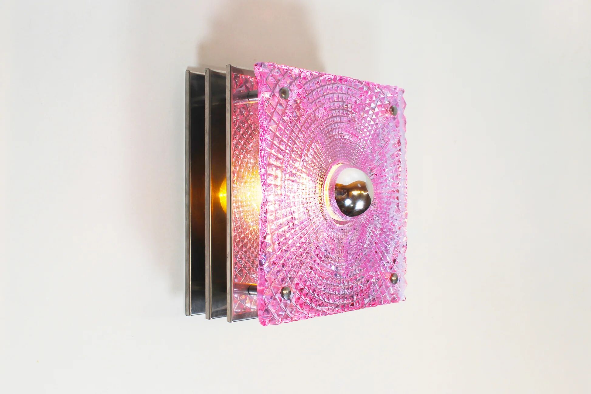 Unique 1970s Italian Murano glass wall lamp