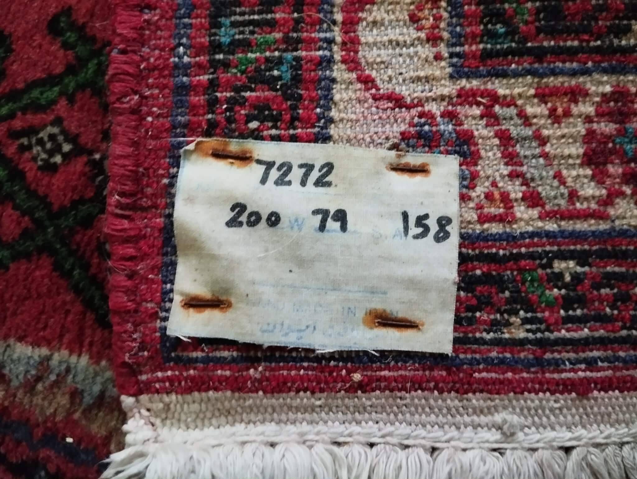 Tapis de couloir Hamadan fait main 200x79cm