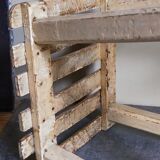 Patinated workshop stool old early twentieth century
