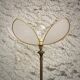 Brass foot floor lamp and petal flower lampshade