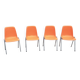 Orange plastic chairs