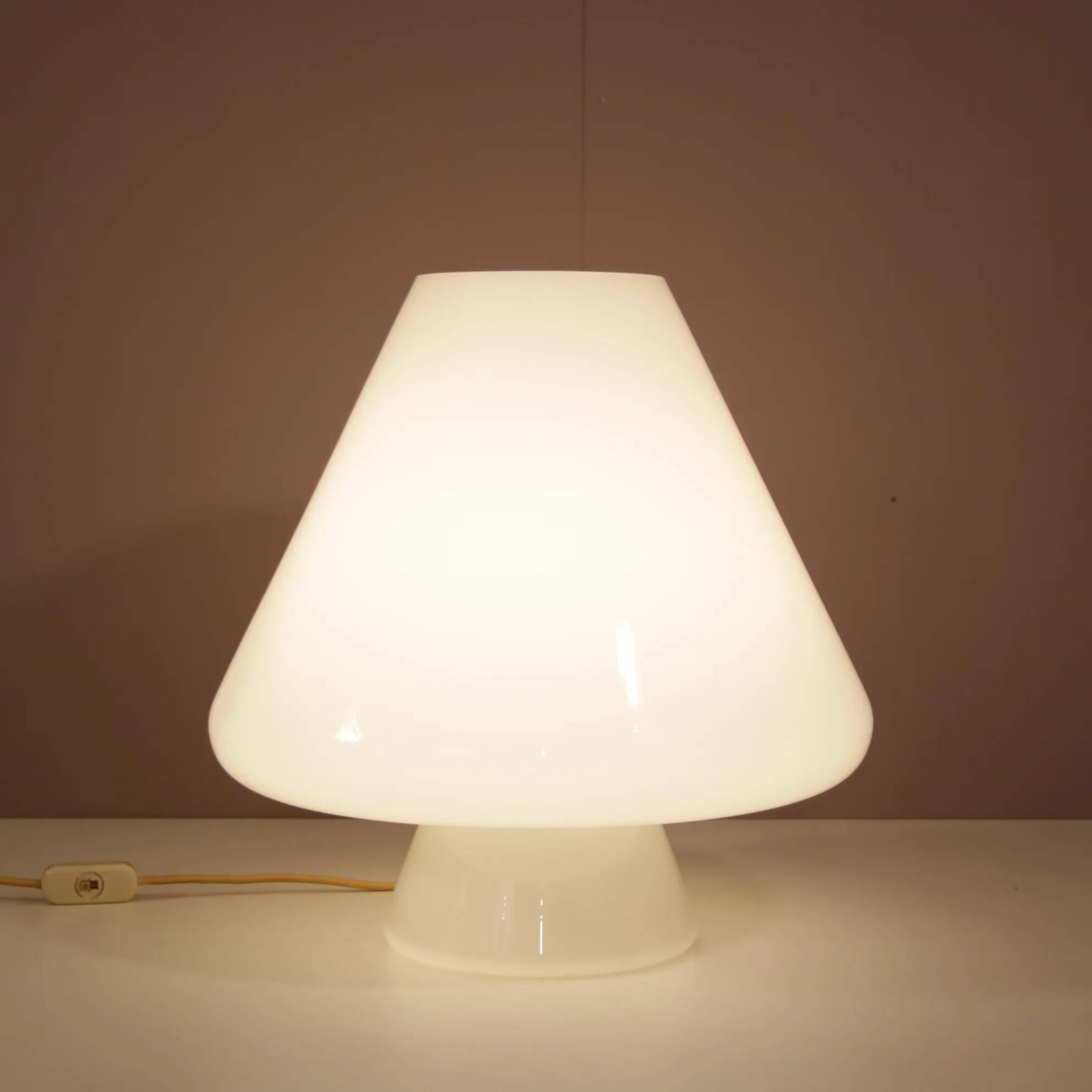1970s Murano glass table lamp by Venini, Italy
