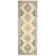 1970s Vintage Turkish Hand-Knotted Wool & Cotton Beige Rug 136x388