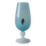 Vase bleu opaline