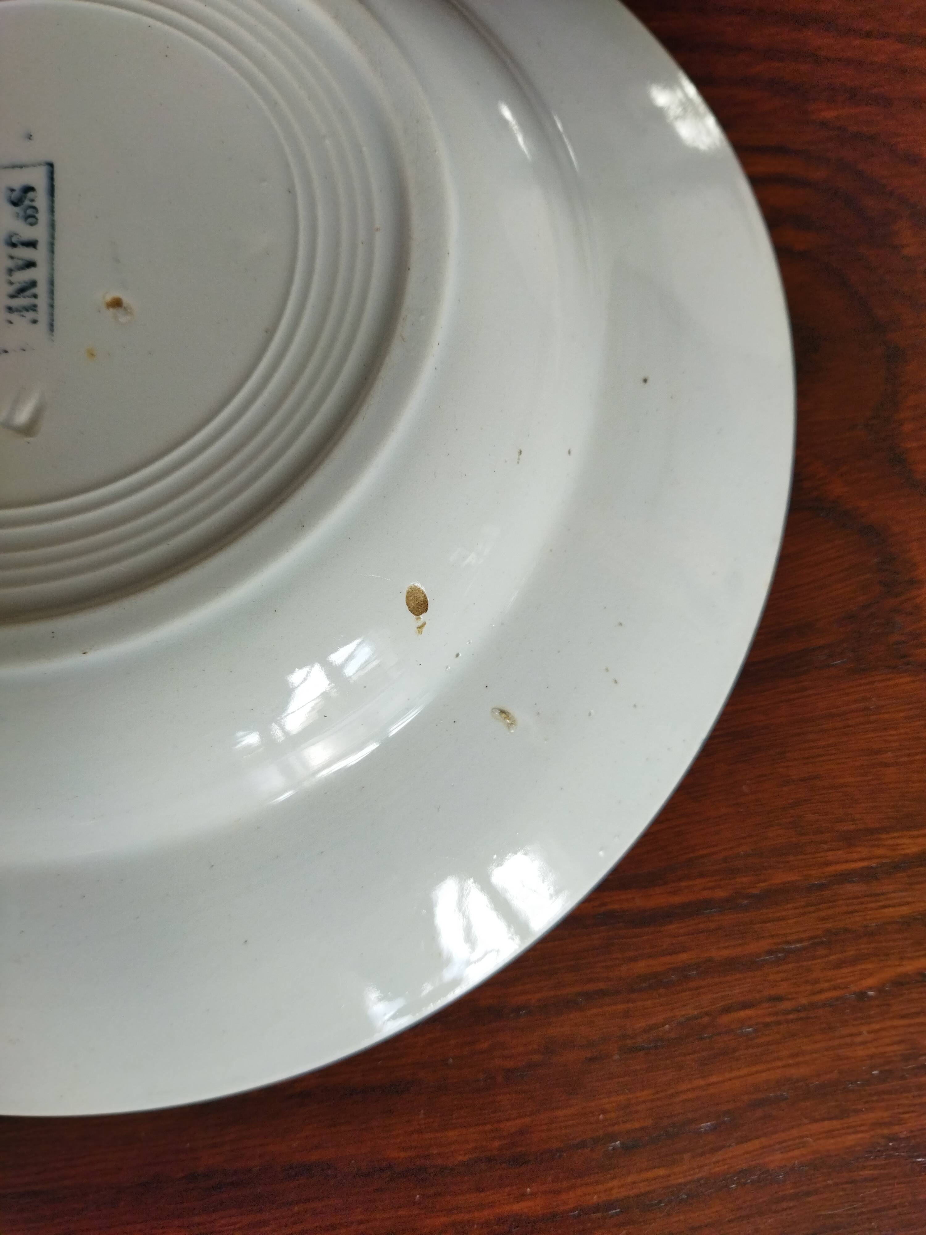 6 St Amand "Jane" iron clay soup plates