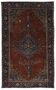 Tapis ancien oriental – rouge brique et bleu 180 cm x 107 cm
