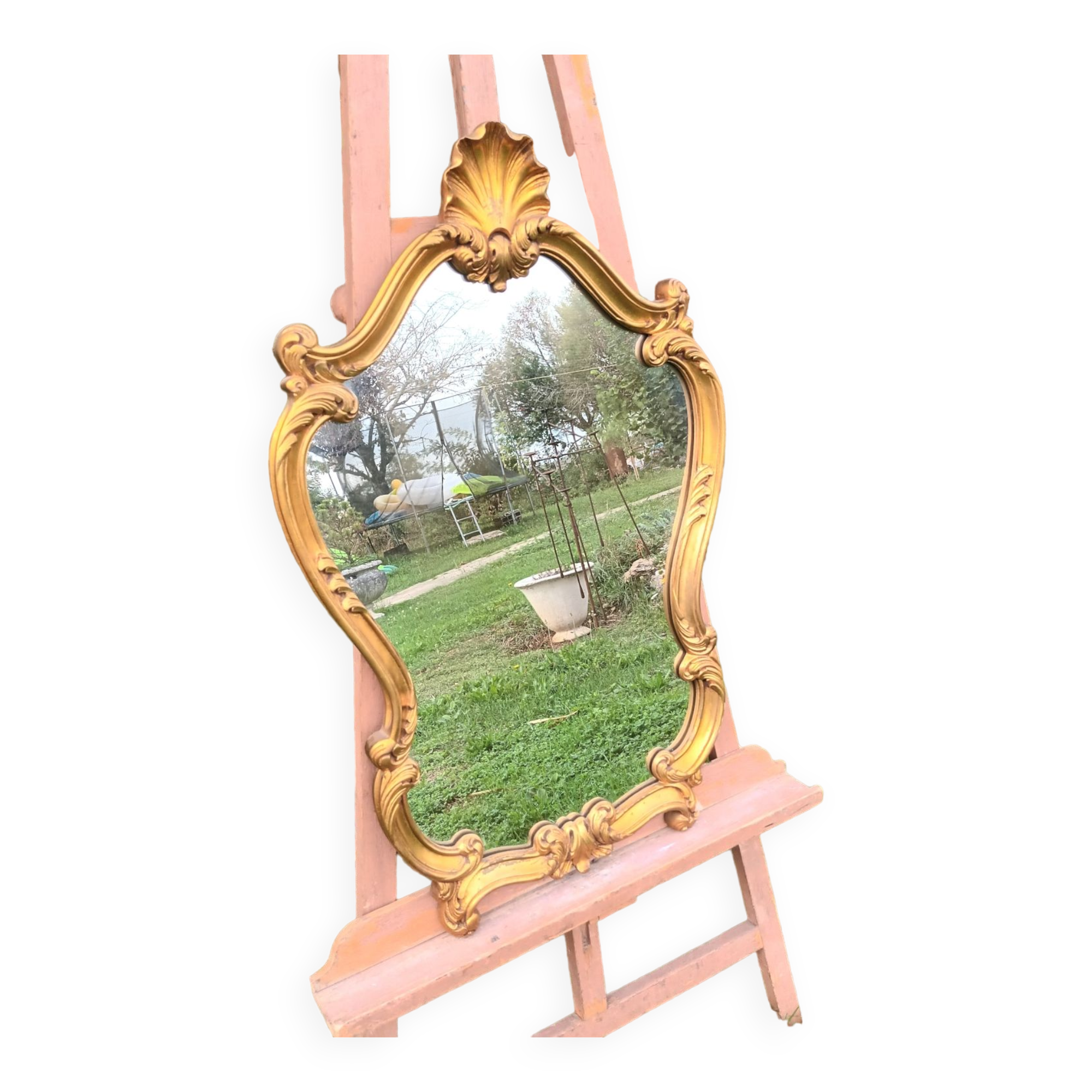 Golden baroque mirror