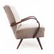 Fauteuil Art Déco beige bouclé, République tchèque