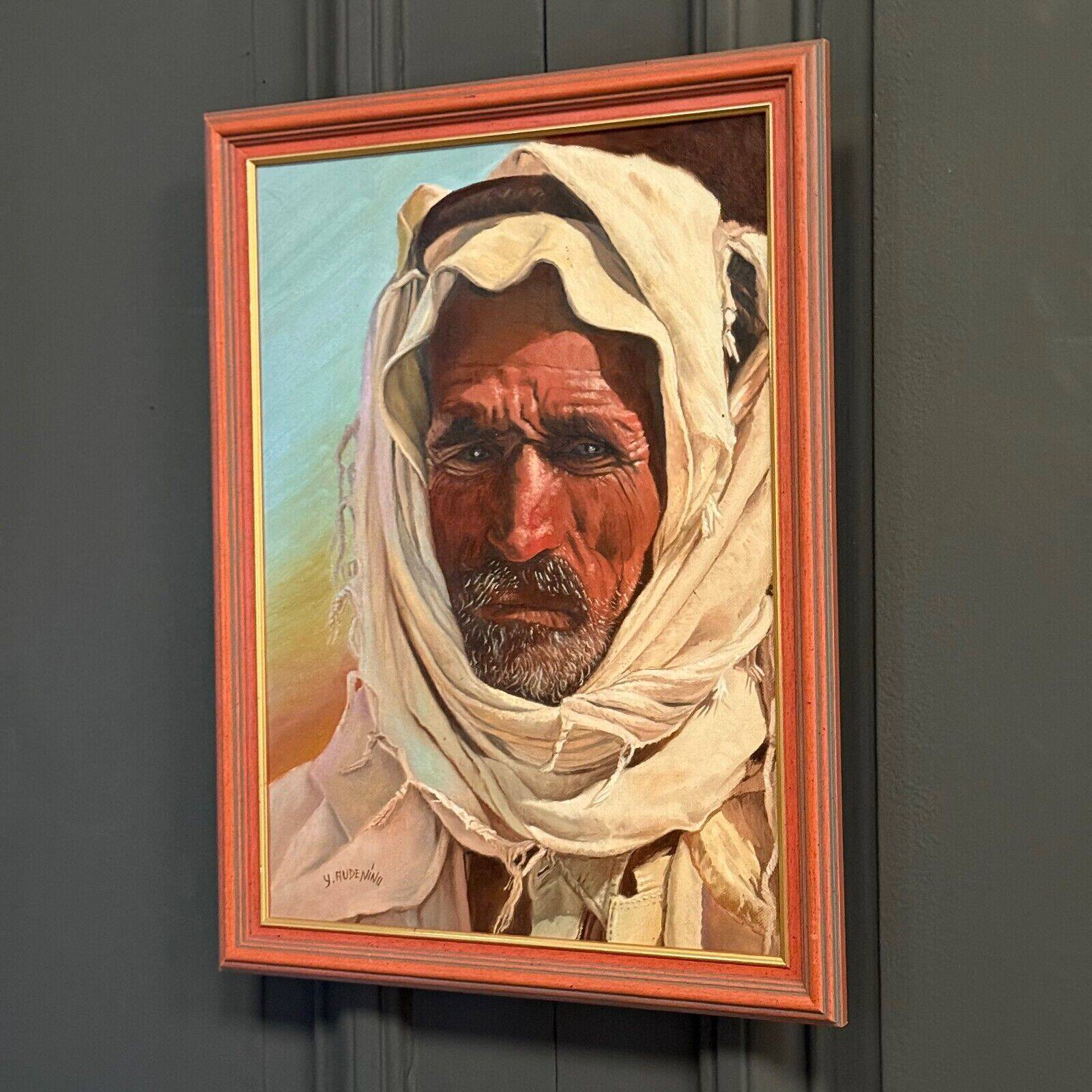 Oriental portrait representing a Berber 20th century by Y. Audenino