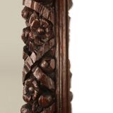 Rare large Antique Baroque or Rococo style hand carved oak mirror, France c