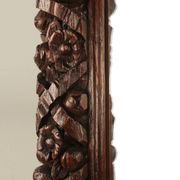 Rare large Antique Baroque or Rococo style hand carved oak mirror, France c