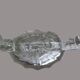 Chic two-armed candlestick chandelier in crystal glass / Excellent condition