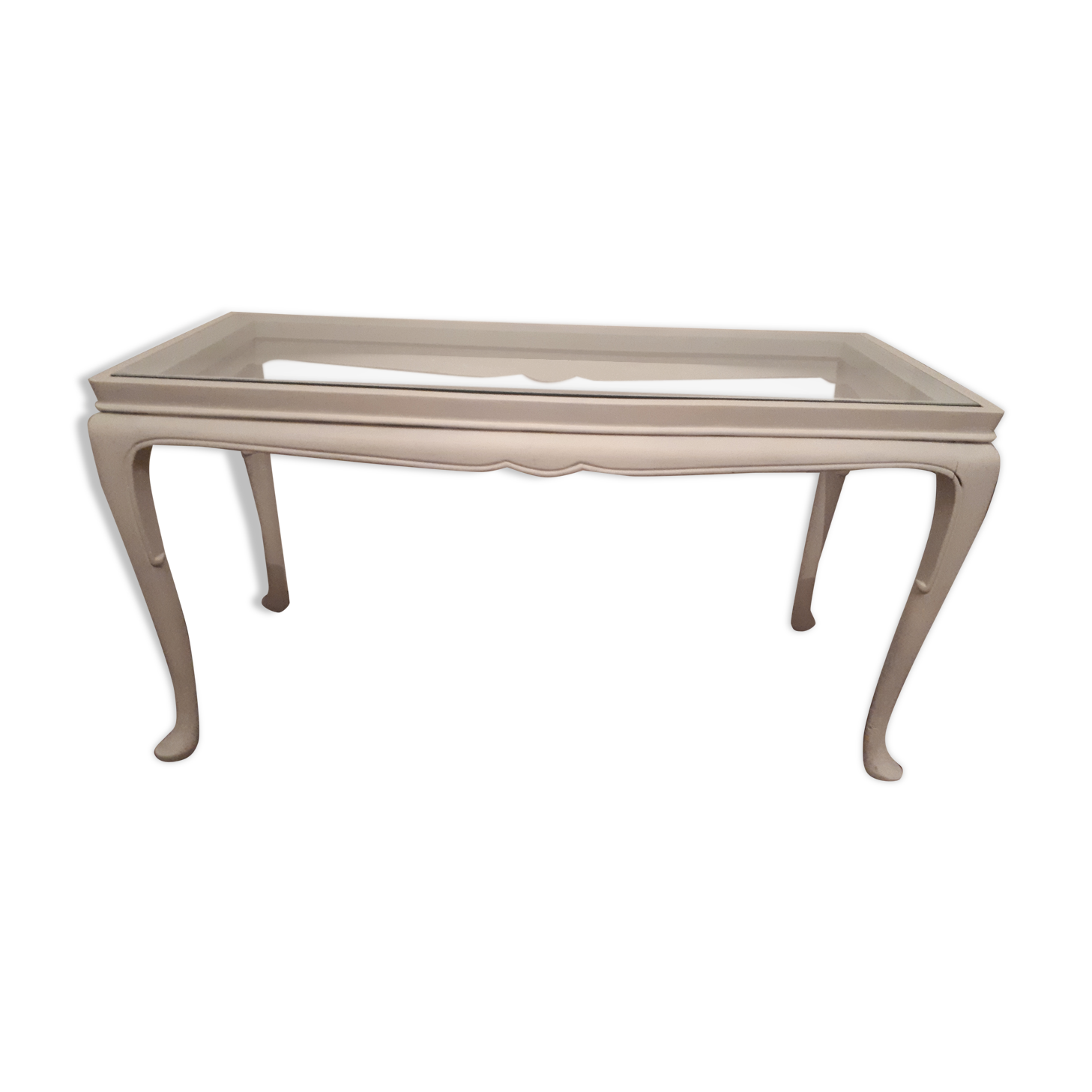 Queen Ann style coffee table in cherry - White